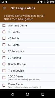 Sports Alerts- NCAA Basketball android App screenshot 0